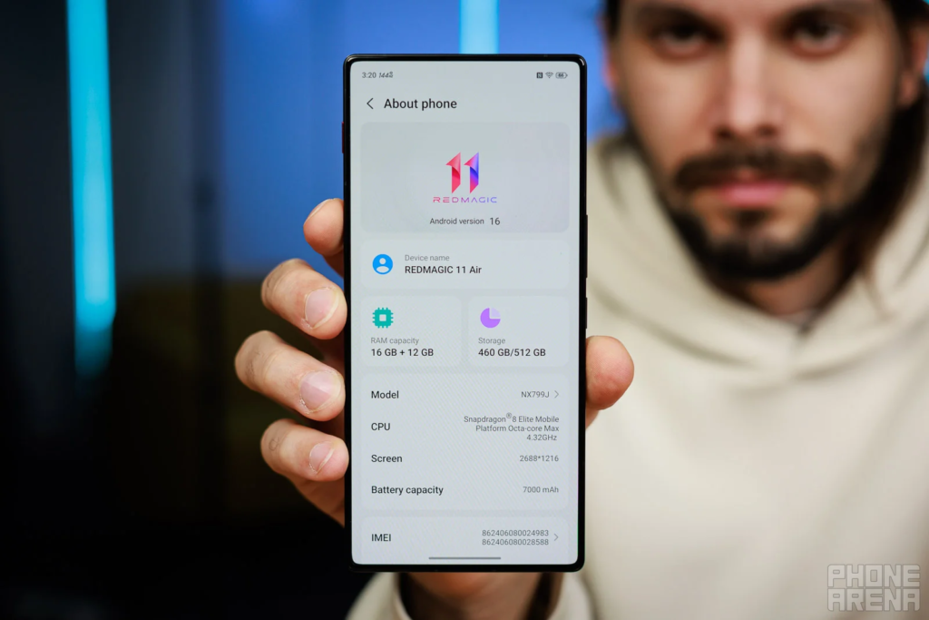 Battery life & charging: RedMagic 11 Air vs Galaxy S25 Ultra