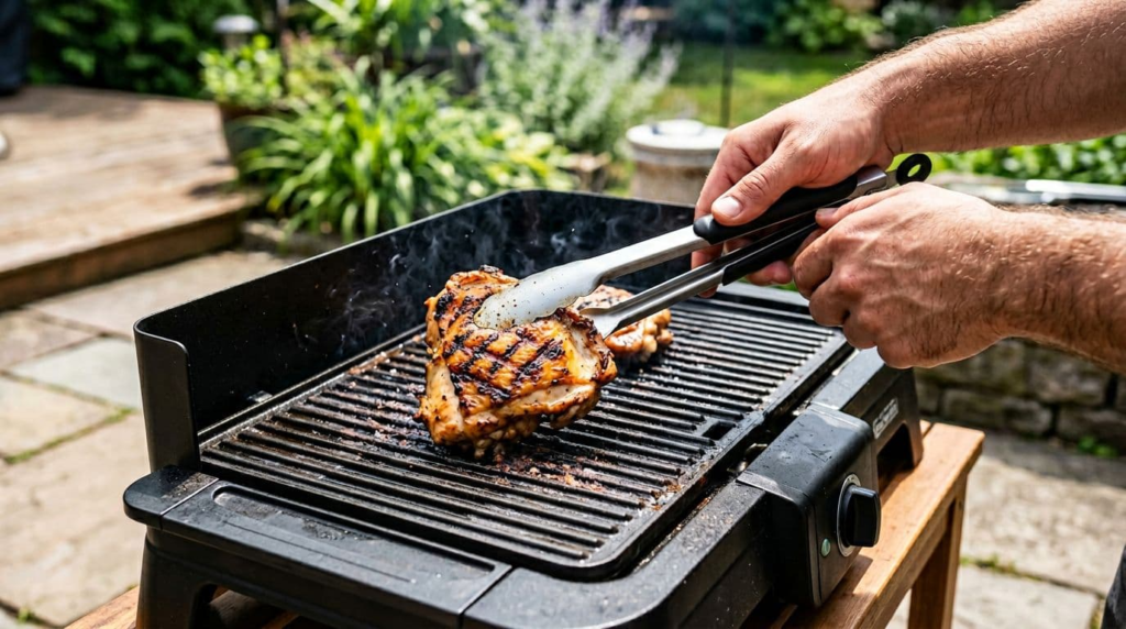 The 10 and 2 technique for crisp diamond grill marks every time
