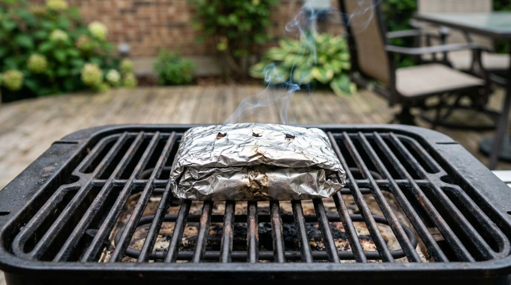 The foil pouch "smoke bomb" and the soaking debate - How to Smoky Flavor on Electric Grill