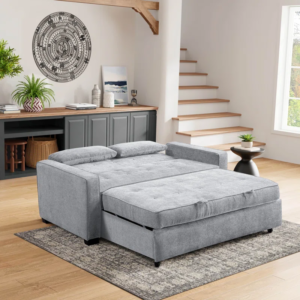 Serta Linen Tufted Back Convertible Sofa - Best Convertible Couch
